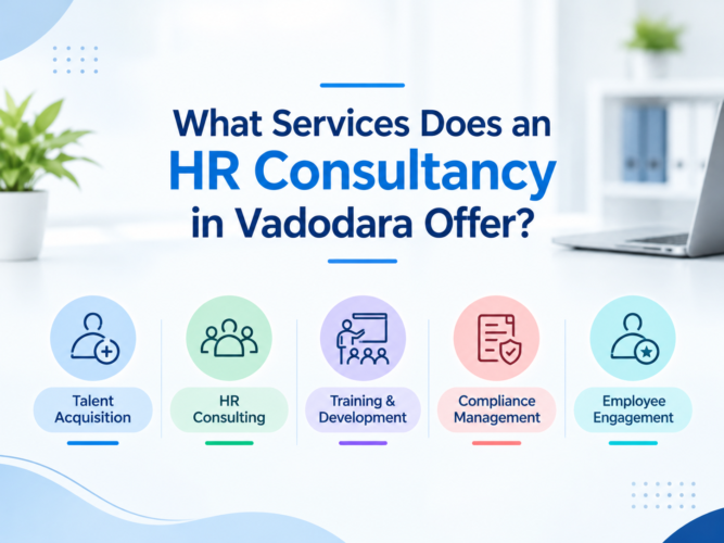 HR consultancy in Vadodara helping businesses with recruitment, talent acquisition, employee training, workforce planning, and human resource management.